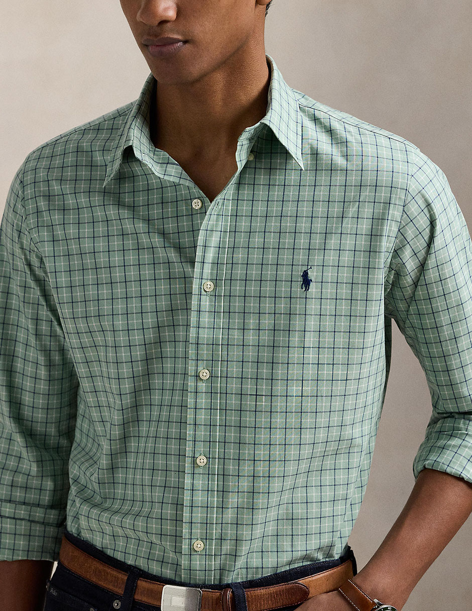 Camisa casual de algodón manga larga para hombre 4