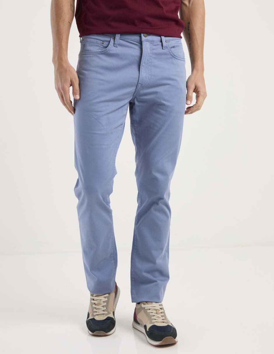 Pantalón slim de algodón para hombre