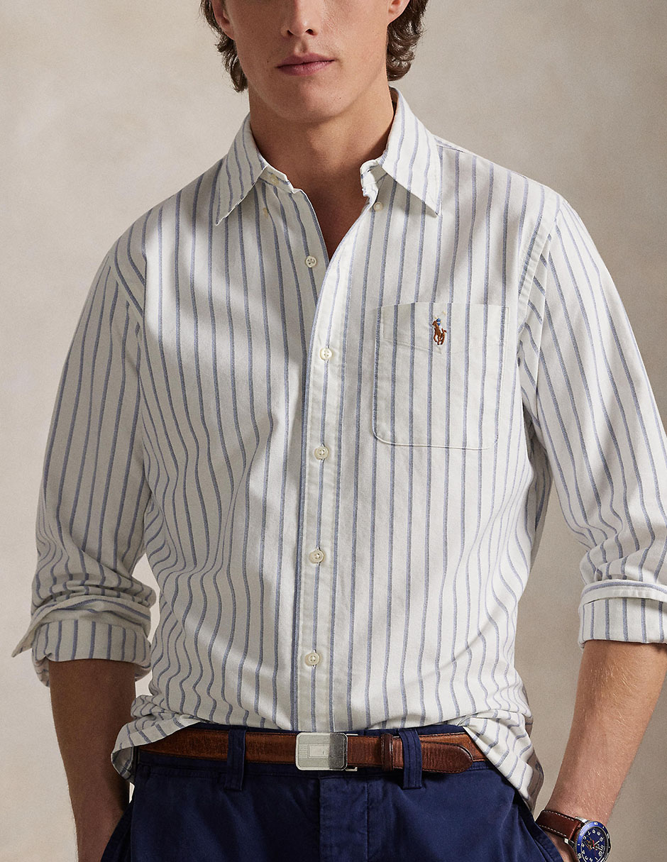 Camisa casual de algodón manga larga para hombre 4