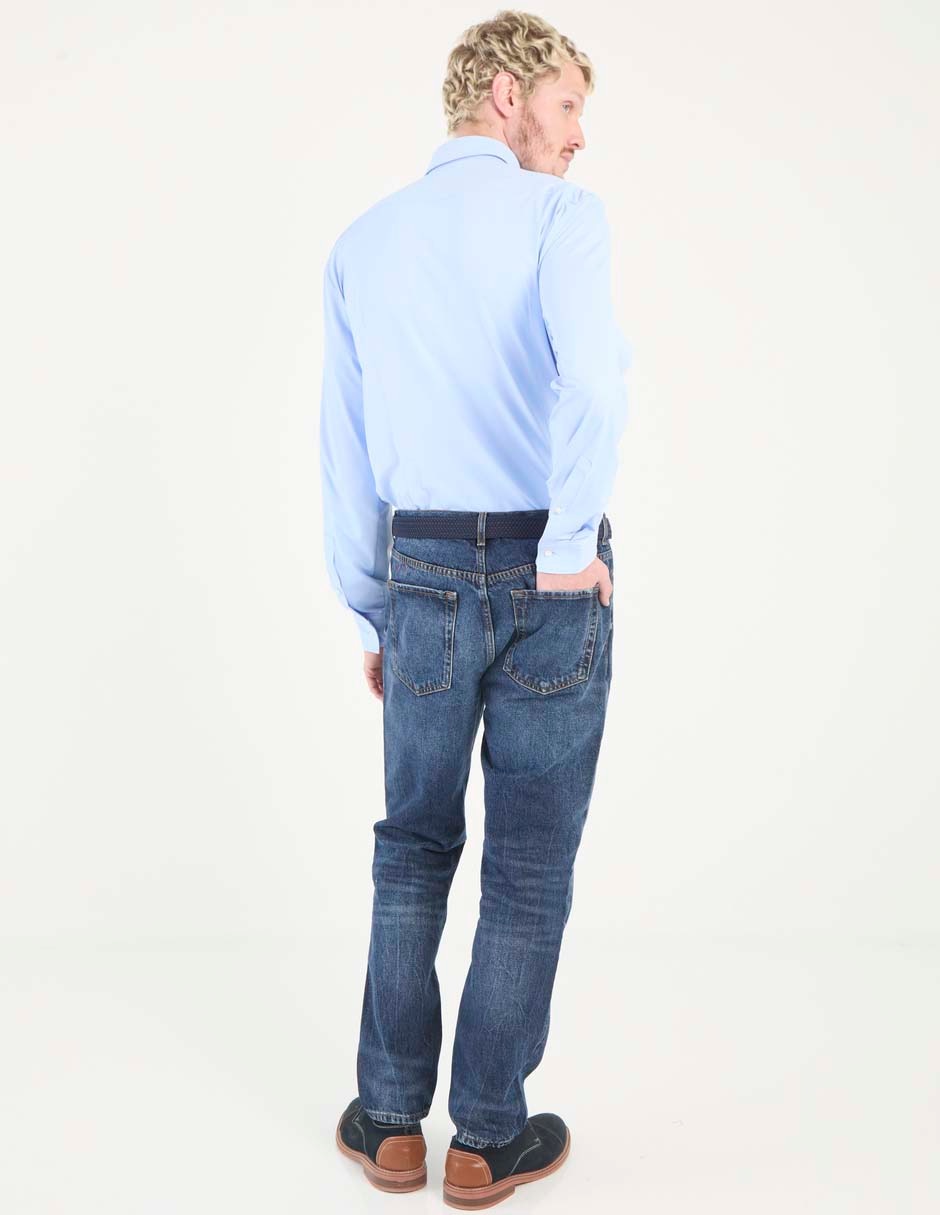 Jeans baggy lavado whisker para hombre 2