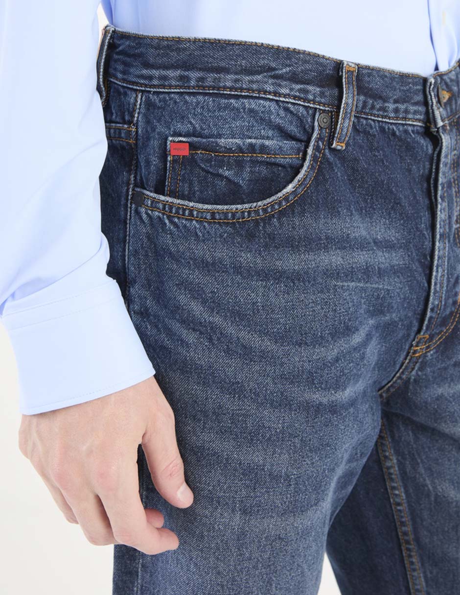 Jeans baggy lavado whisker para hombre 4