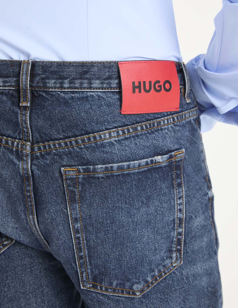 Jeans baggy lavado whisker para hombre 5