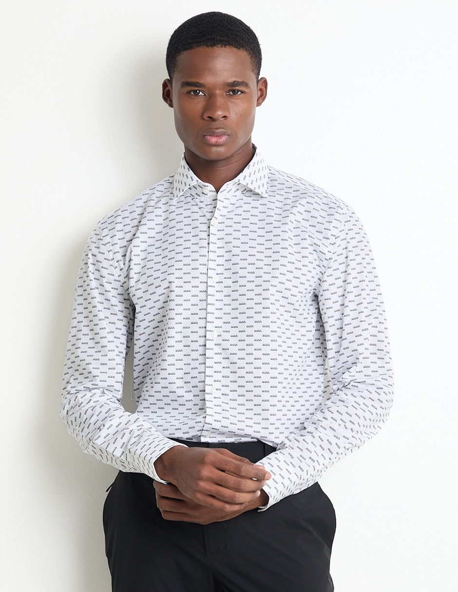 Camisa casual de algodón manga larga para hombre Camisa casual de algodón manga larga para hombre