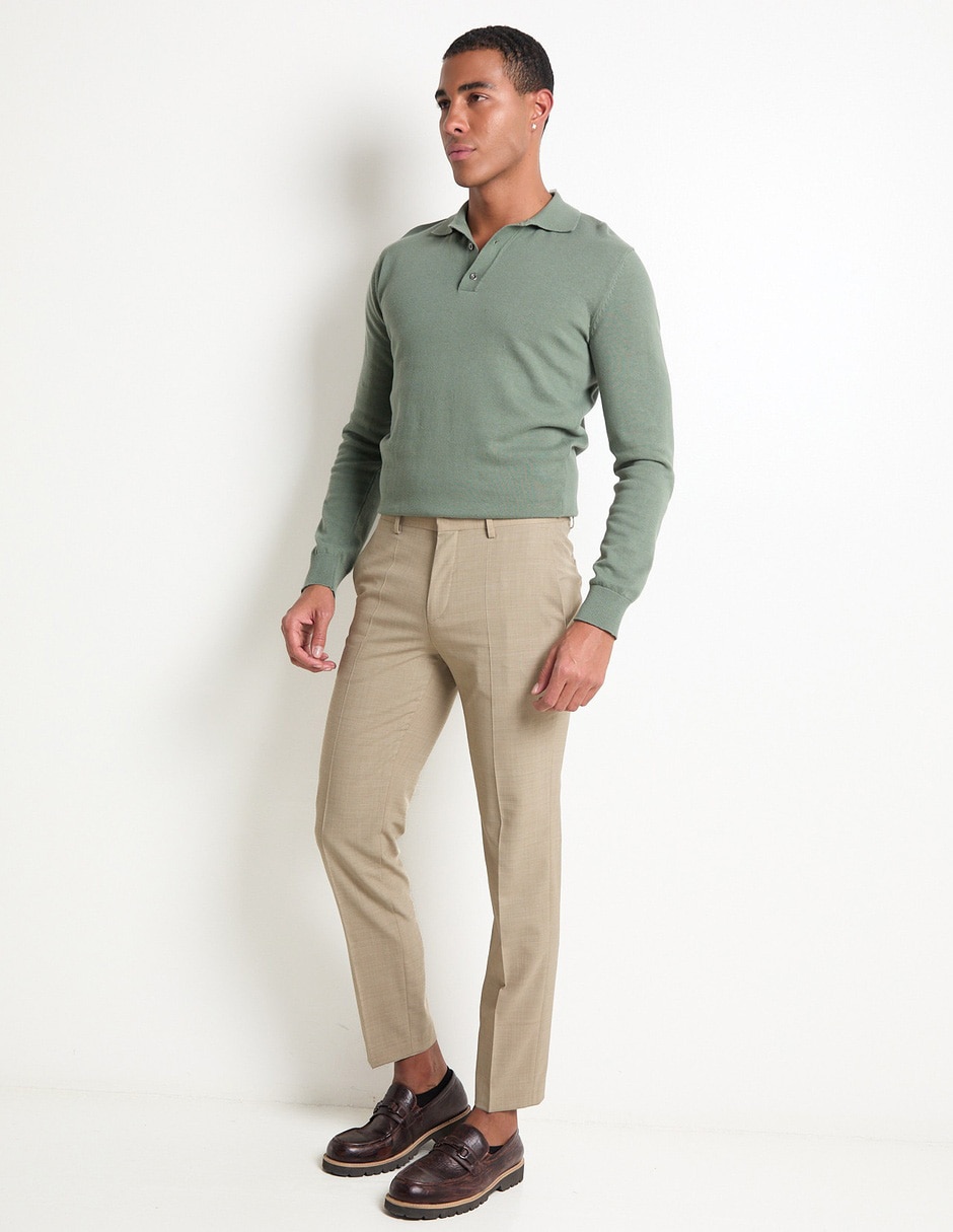 Pantalón de vestir slim de lana para hombre 3