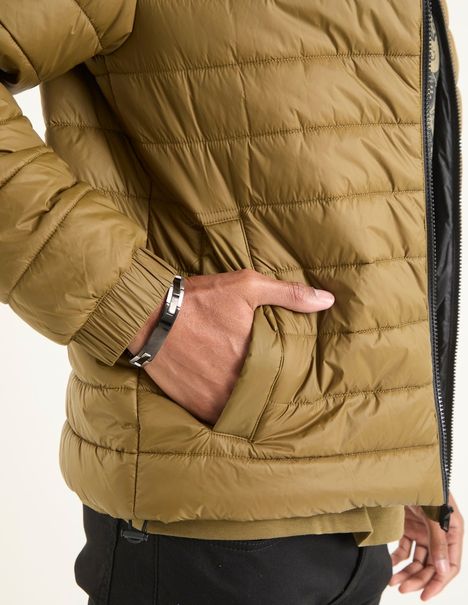 Chamarra acolchada impermeable con bolsillos para hombre 5