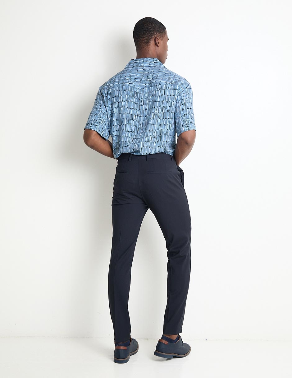 Pantalón de vestir slim de lana para hombre 2