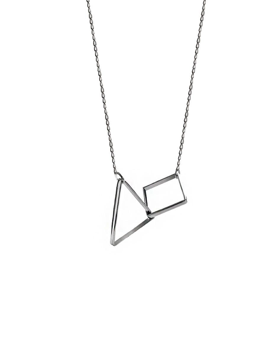 Collar cuadrado de plata P 925 Collar cuadrado de plata P 925