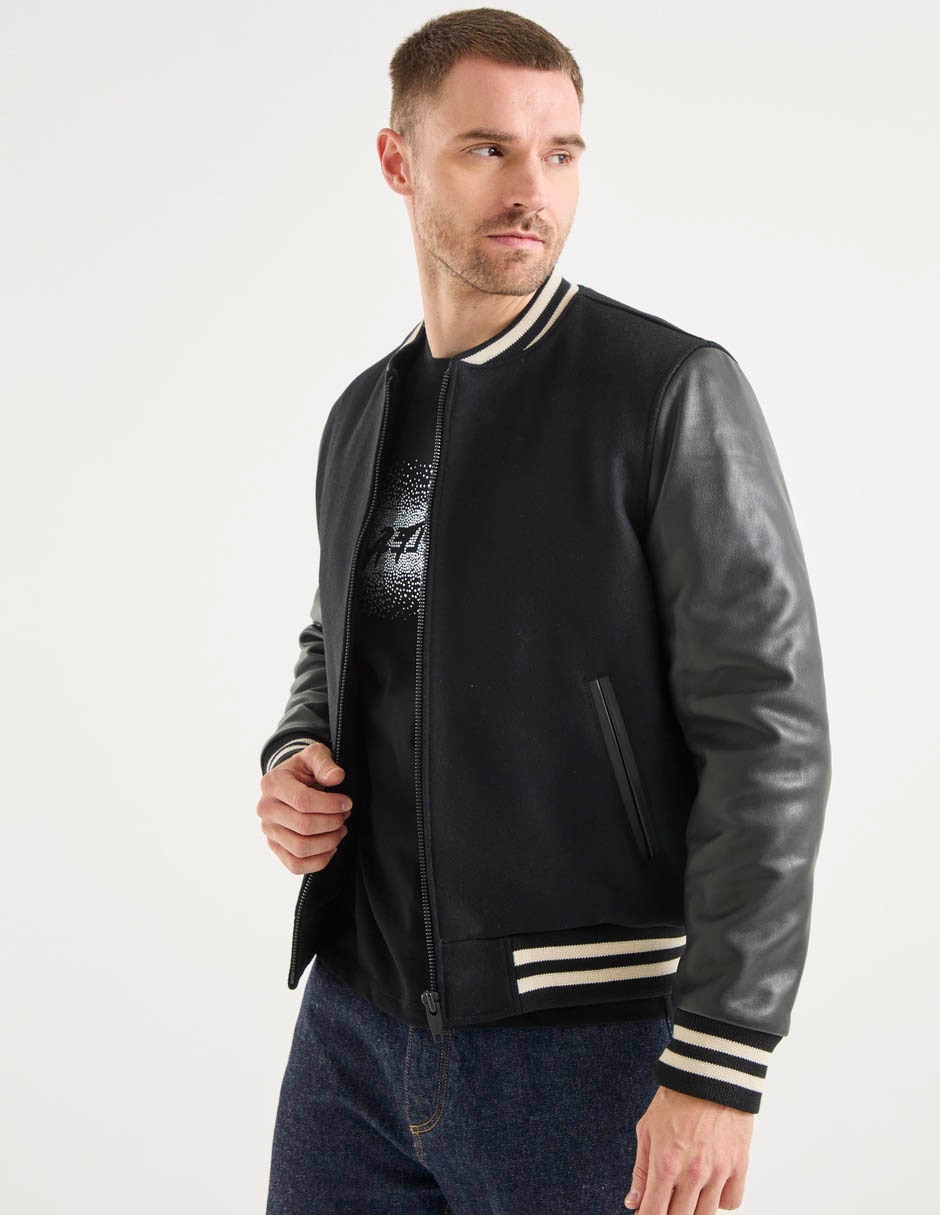 Chamarra bomber con bolsillos para hombre