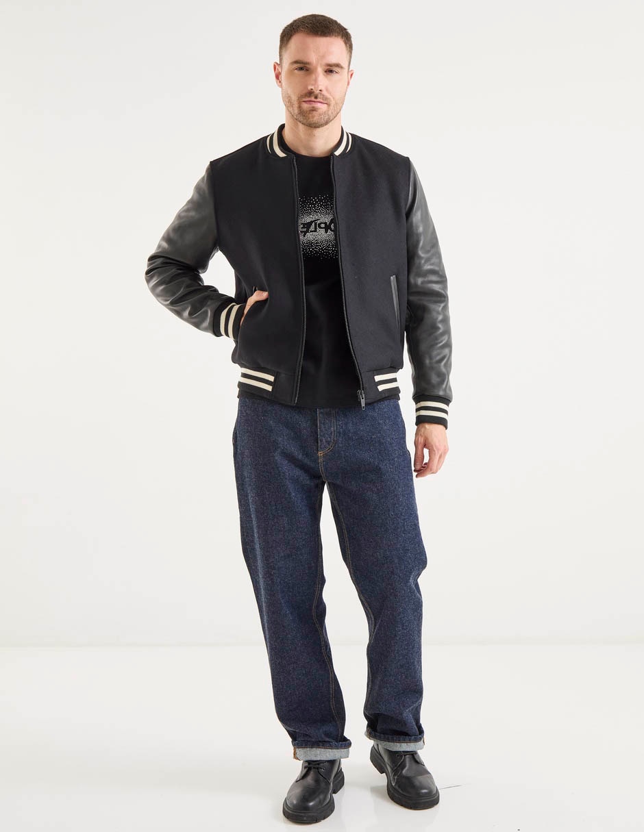 Chamarra bomber con bolsillos para hombre 3