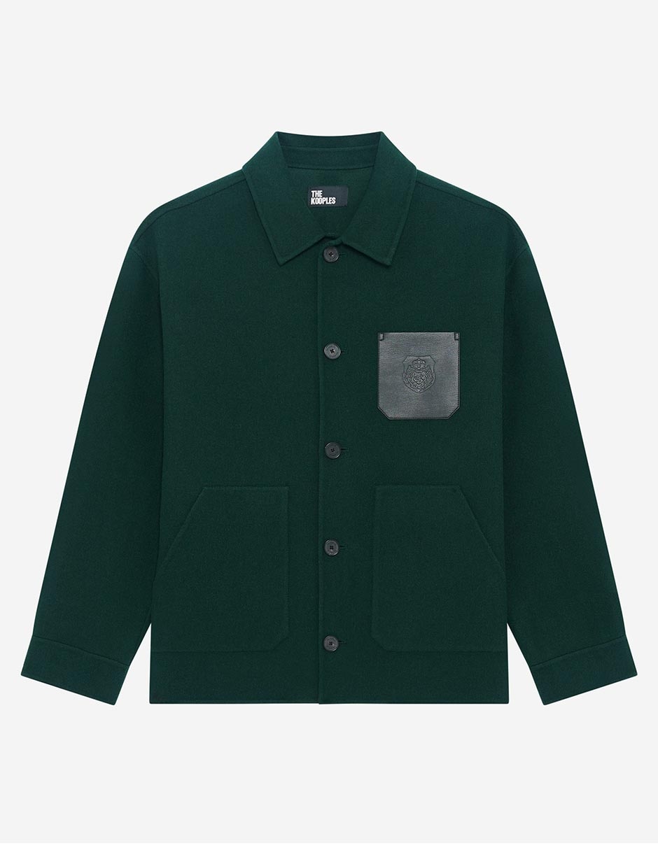 Sobrecamisa casual de lana manga larga para hombre 10