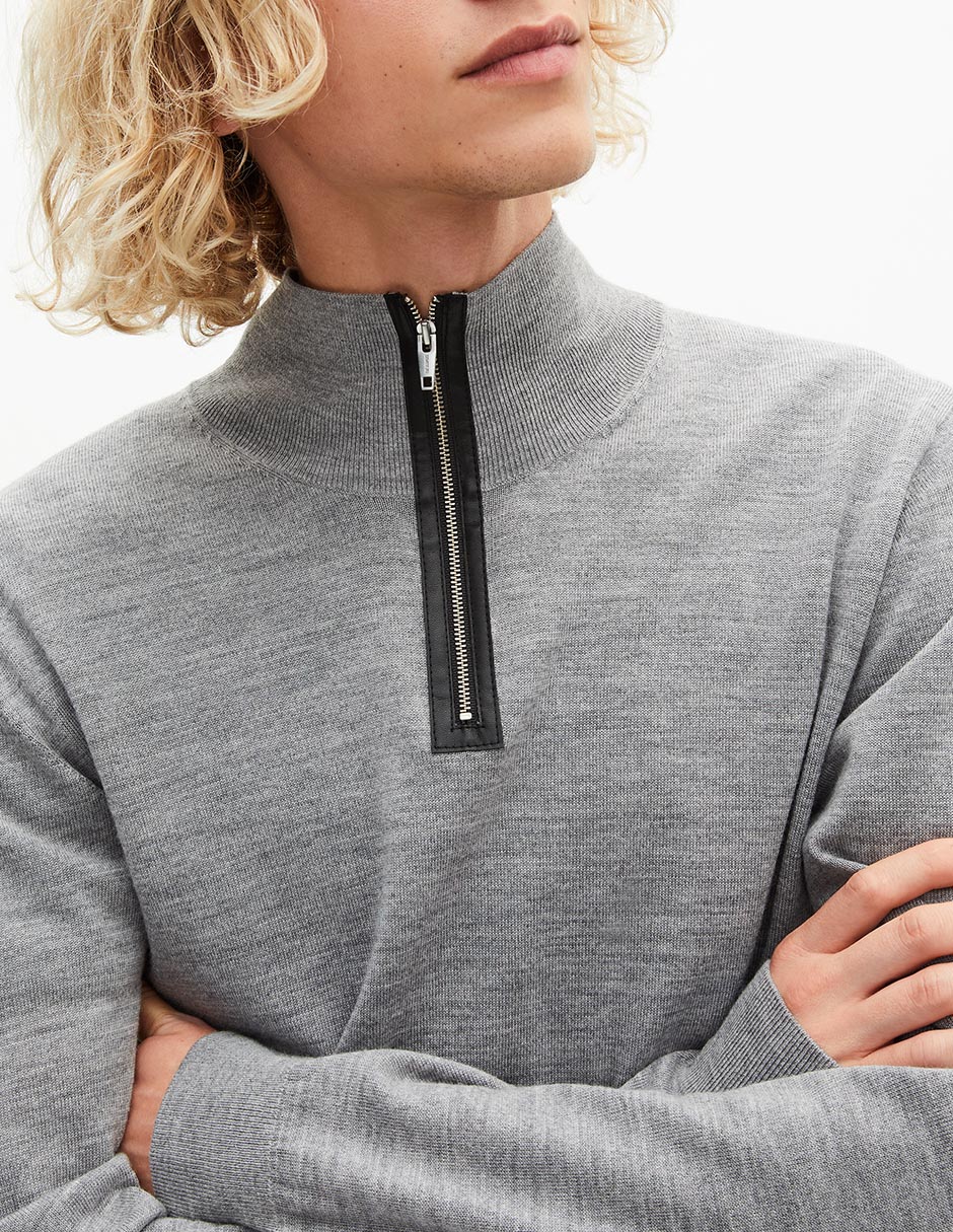 Suéter cuello con cierre para hombre 4
