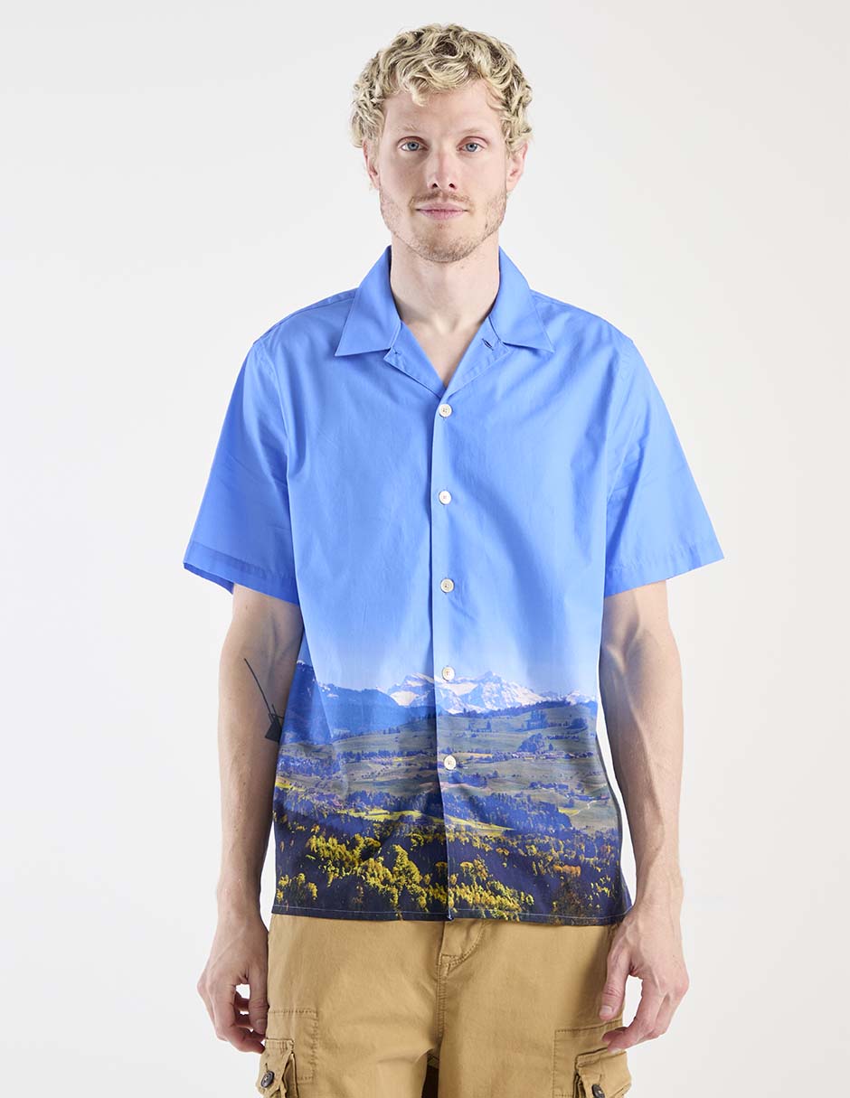 Camisa casual de algodón manga corta para hombre Camisa casual de algodón manga corta para hombre