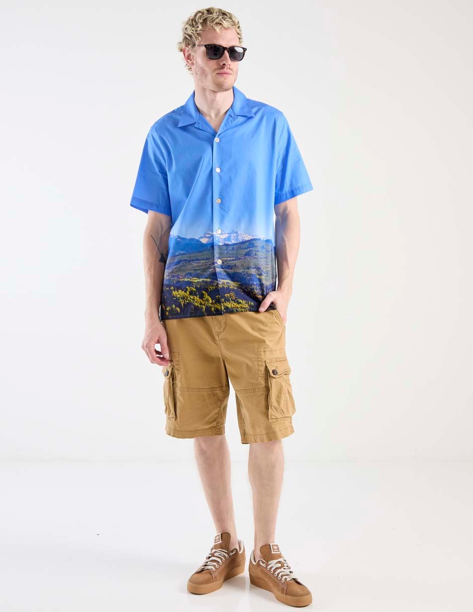 Camisa casual de algodón manga corta para hombre 3