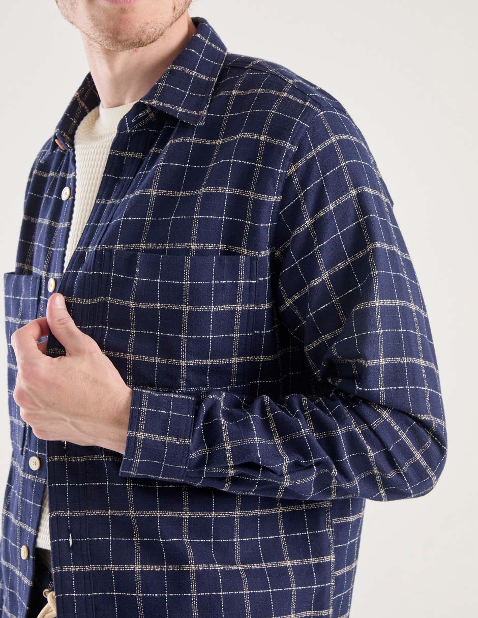 Camisa casual de algodón manga larga para hombre 4