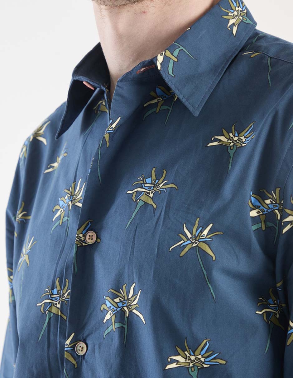 Camisa casual de algodón manga larga para hombre 4