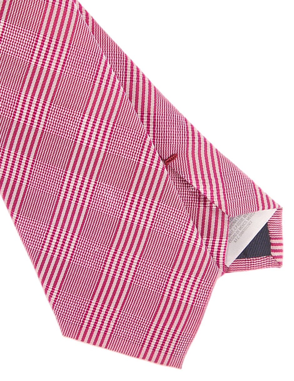 Corbata regular de seda estampado a rayas para hombre 3