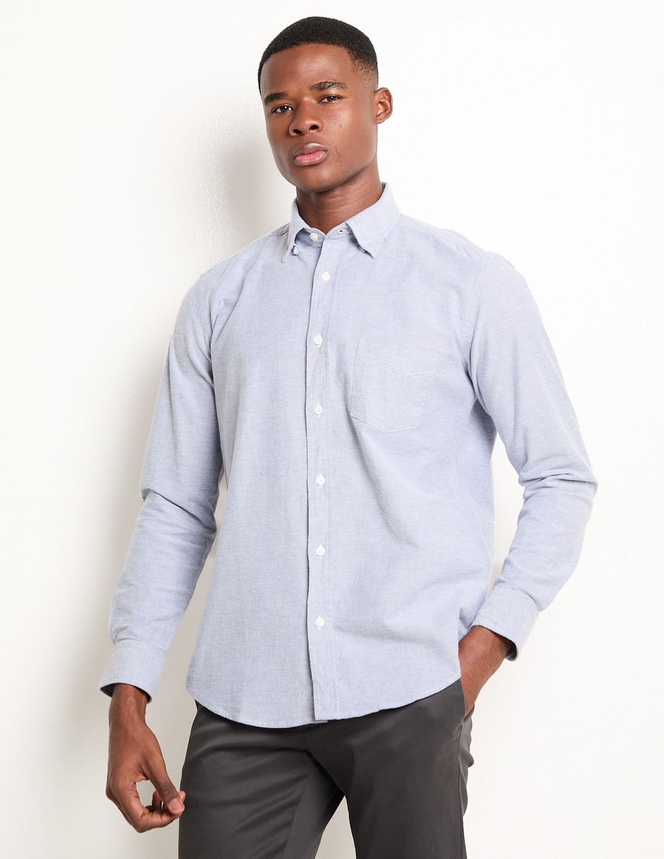 Camisa de vestir de algodón manga larga para hombre Camisa de vestir de algodón manga larga para hombre