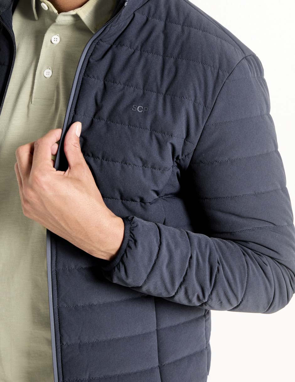 Chamarra casual capitonada para hombre 4