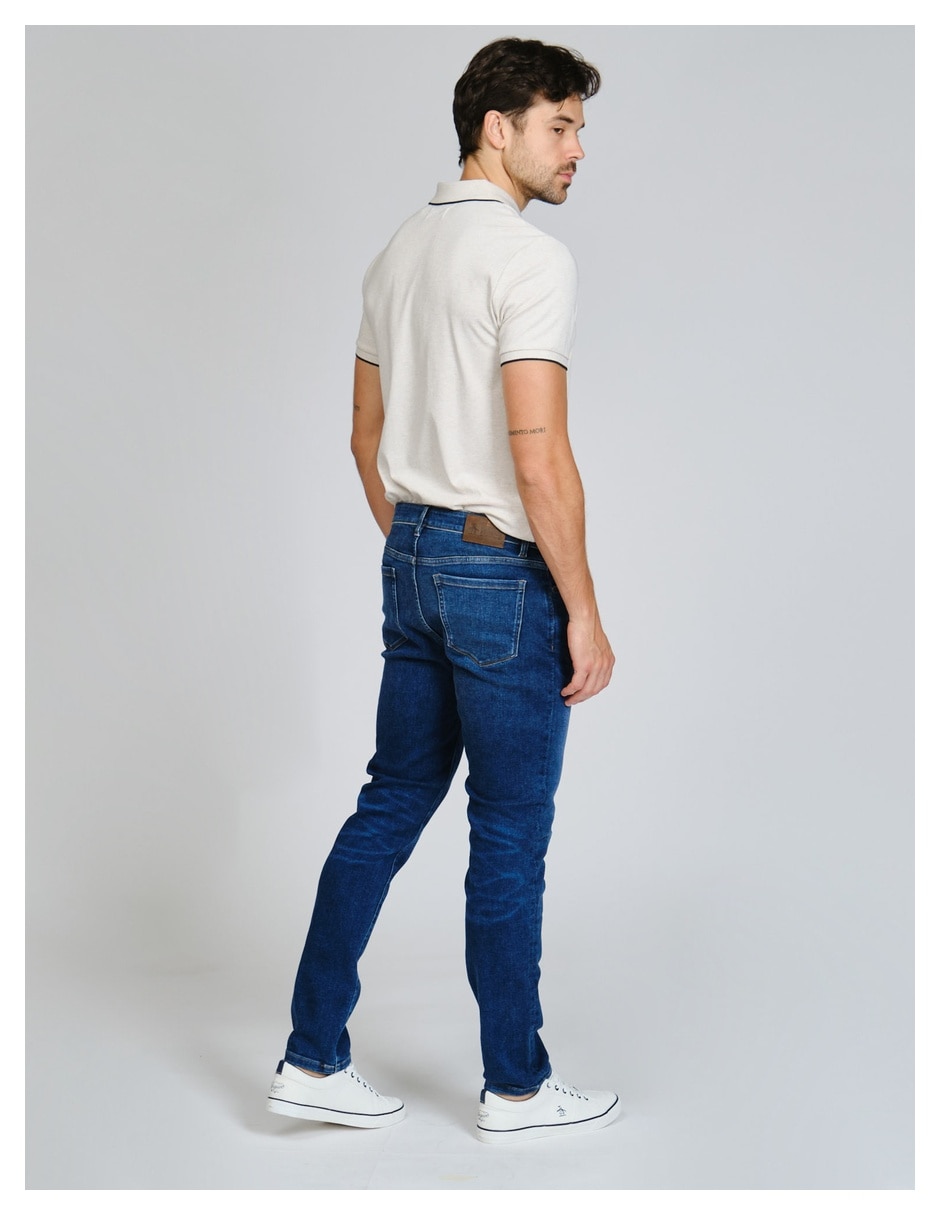 Jeans straight OPBFF042455 lavado medio para hombre 4