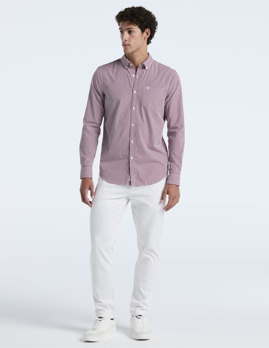 Camisa casual de algodón manga larga para hombre 4
