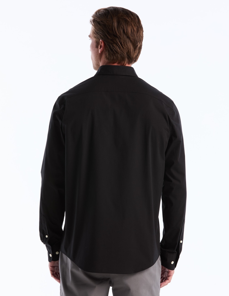 Camisa casual de algodón manga larga para hombre 6
