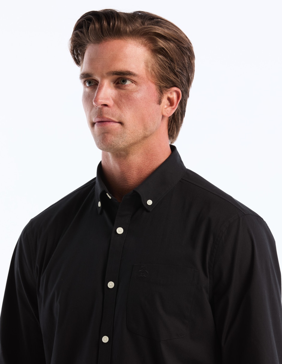 Camisa casual de algodón manga larga para hombre 7