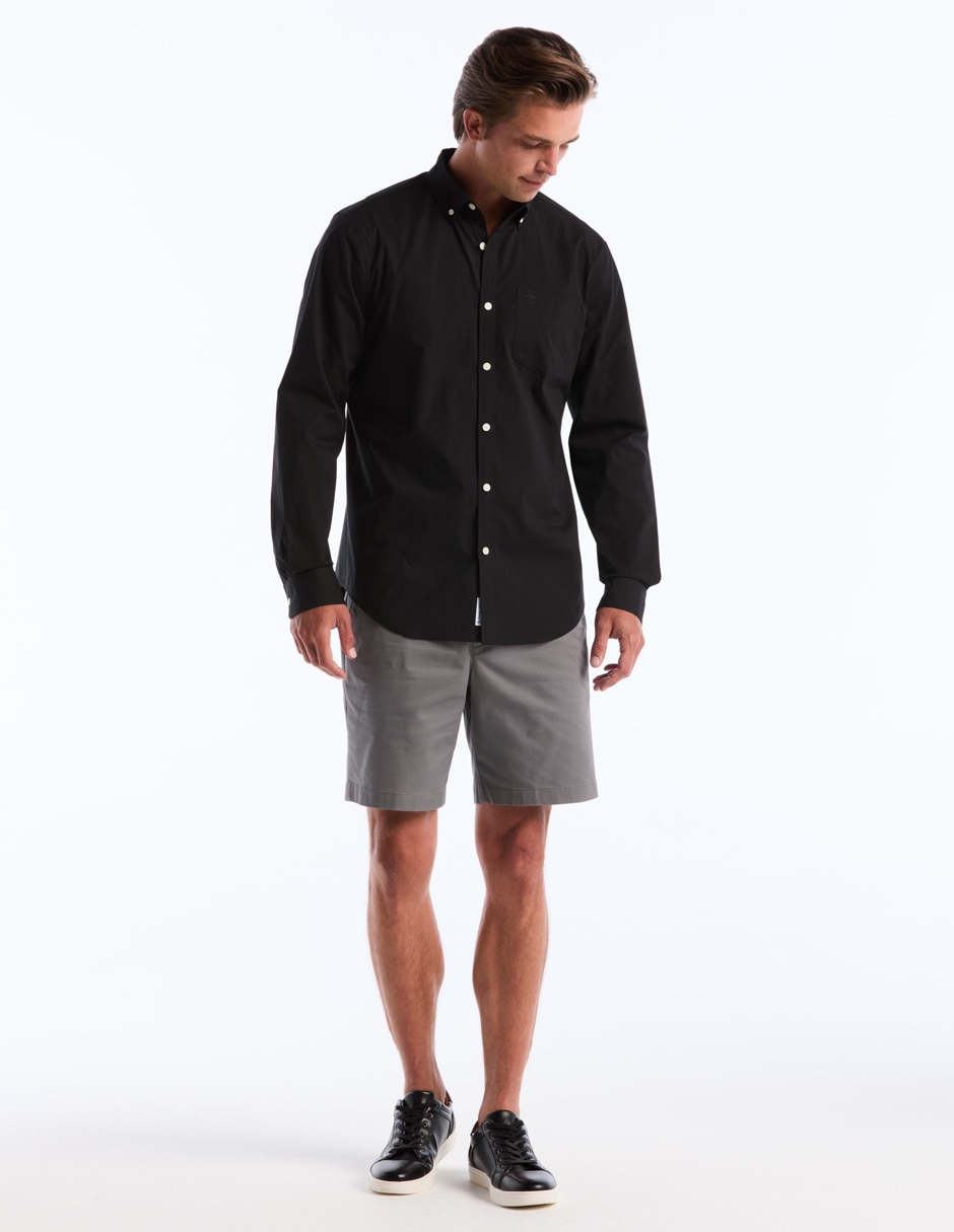 Camisa casual de algodón manga larga para hombre 8