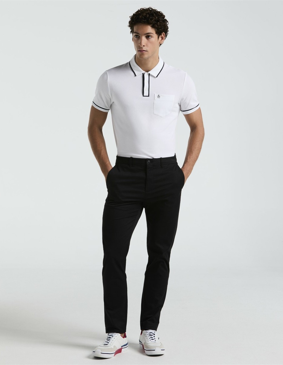 Pantalón chino regular de algodón para hombre
