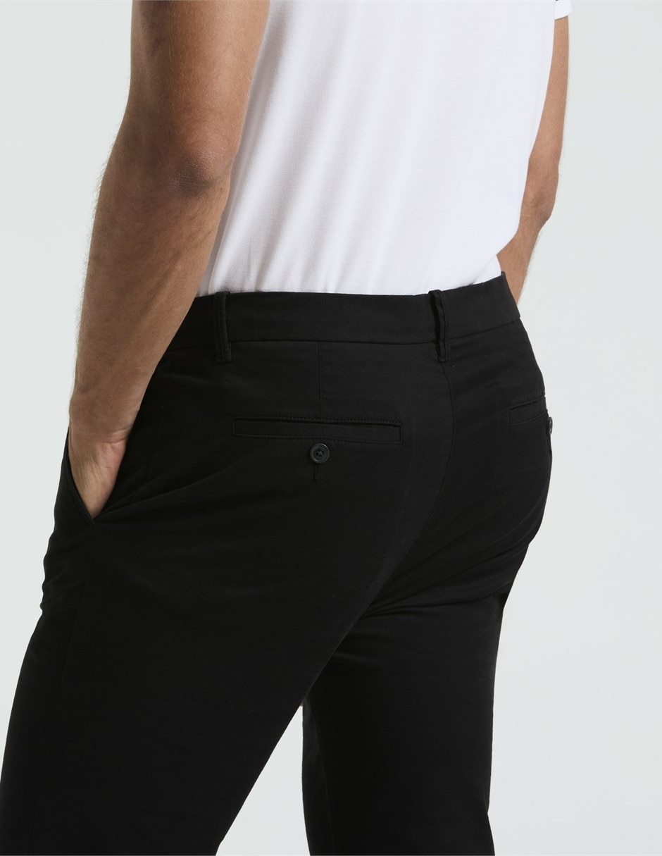 Pantalón chino regular de algodón para hombre 4
