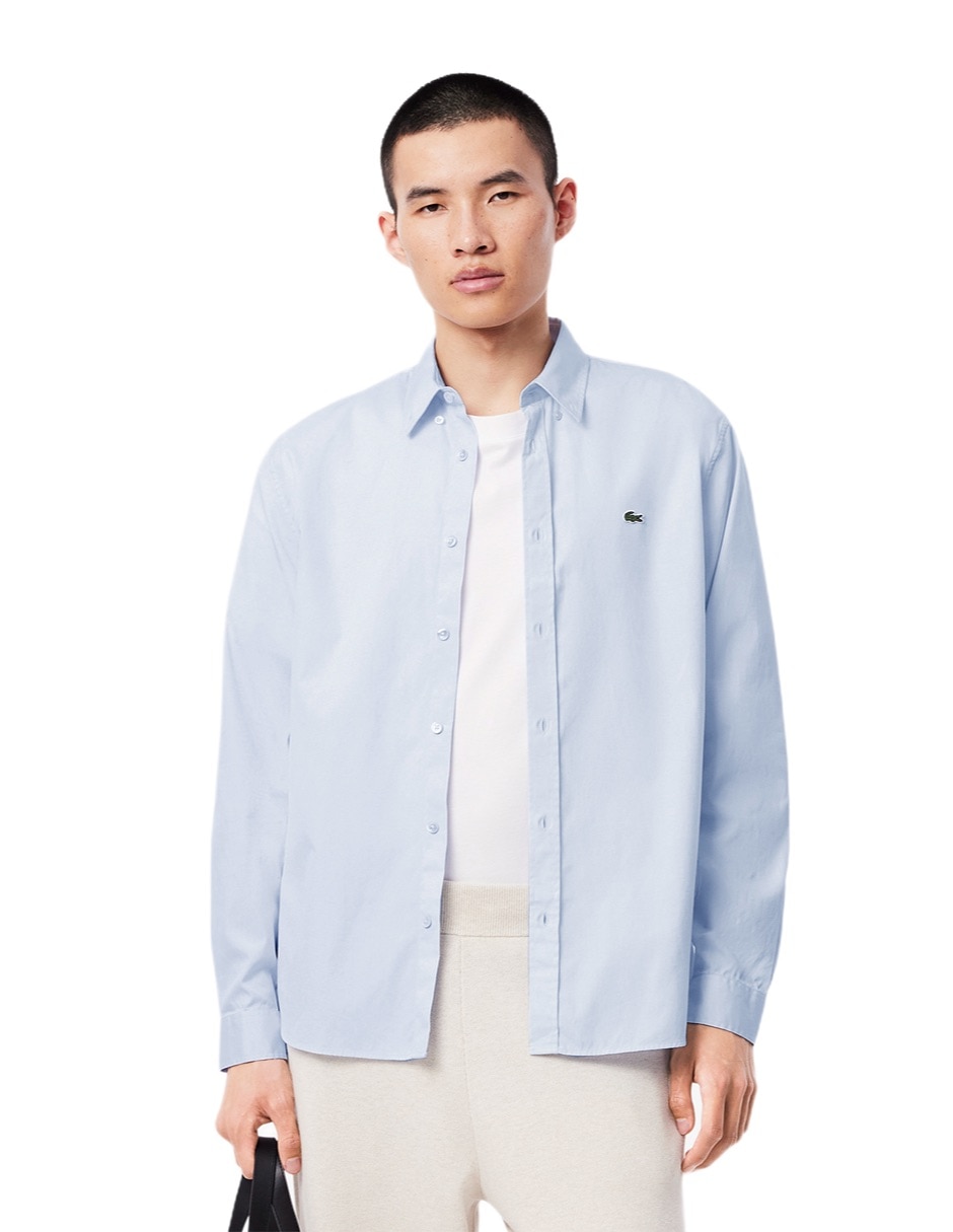 Camisa casual de algodón manga larga para hombre