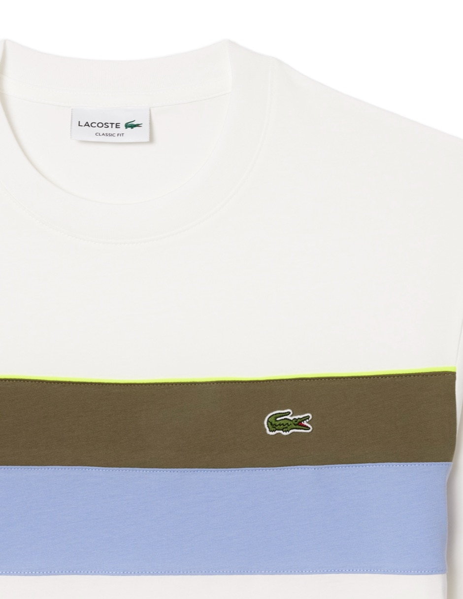 Playera color block cuello redondo para hombre 2