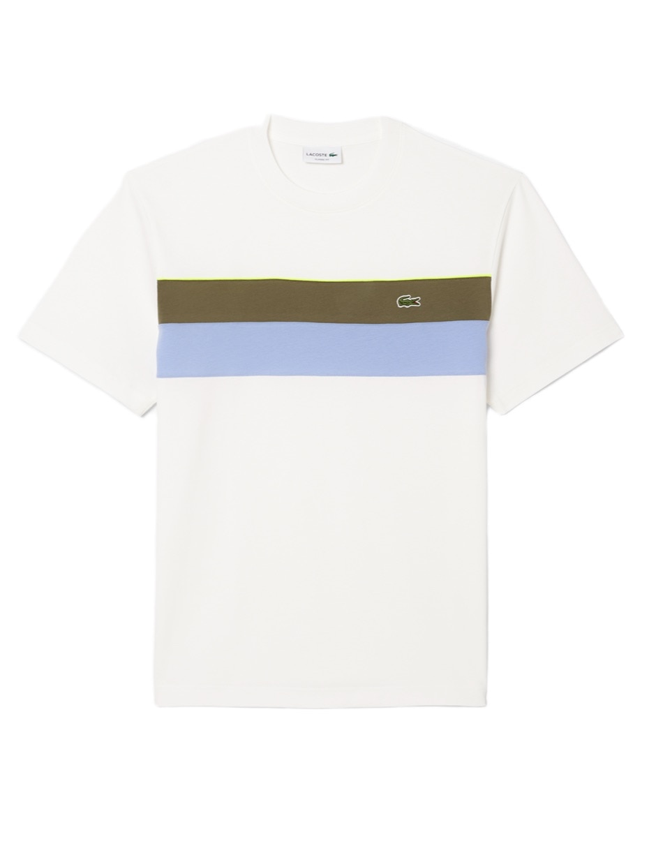 Playera color block cuello redondo para hombre 3