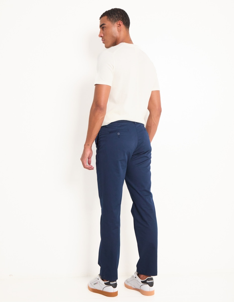 Pantalón business casual chino regular de algodón para hombre 2