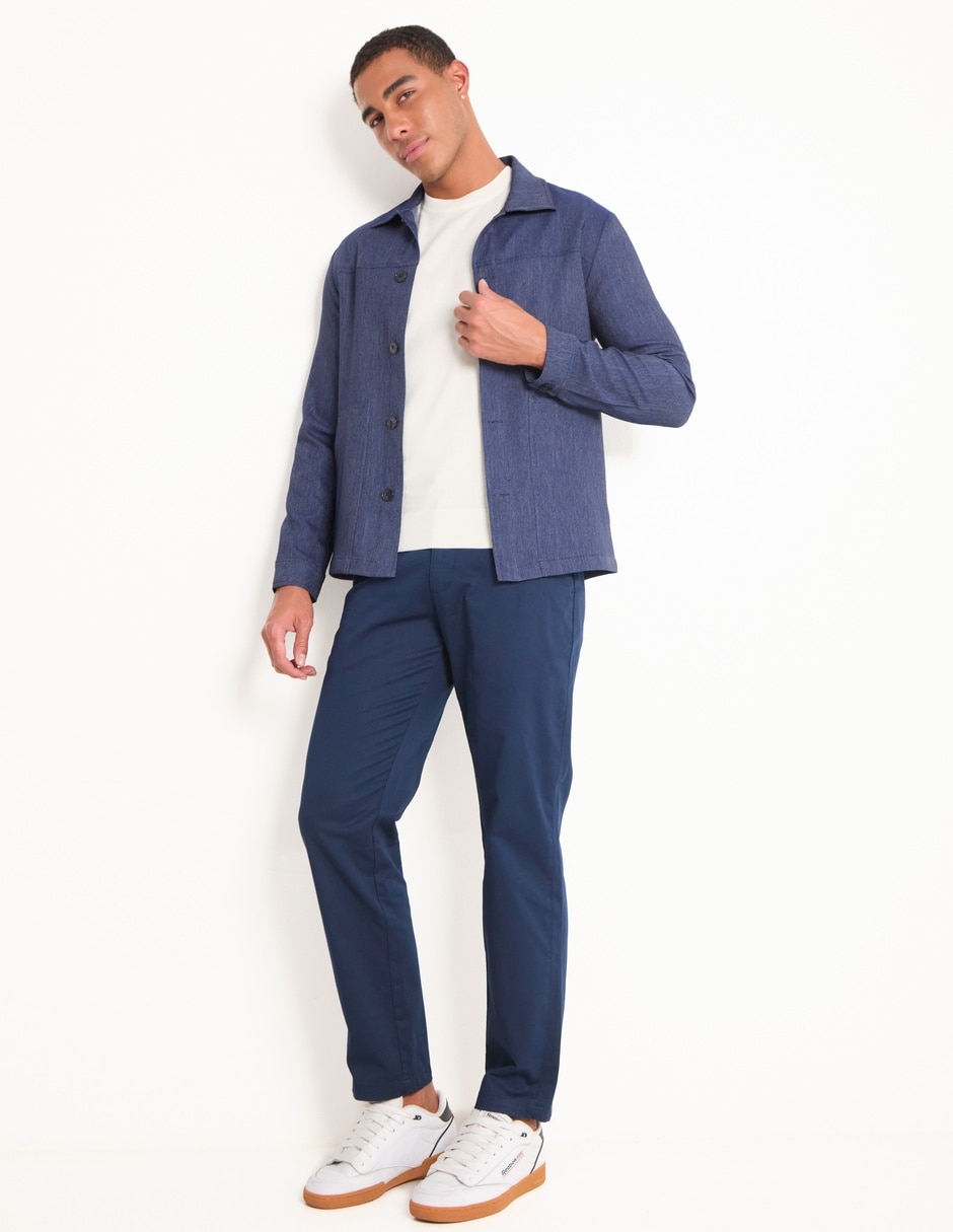 Pantalón business casual chino regular de algodón para hombre 3