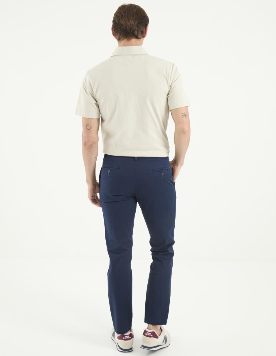 Pantalón chino slim de algodón para hombre 5
