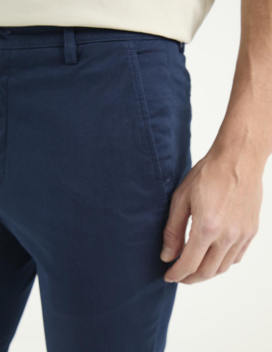 Pantalón chino slim de algodón para hombre 8