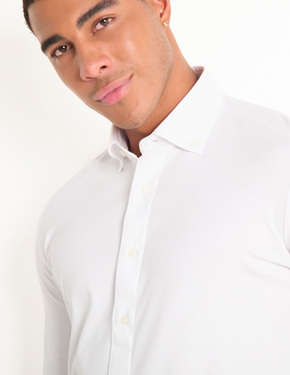 Camisa casual de algodón manga larga para hombre 4
