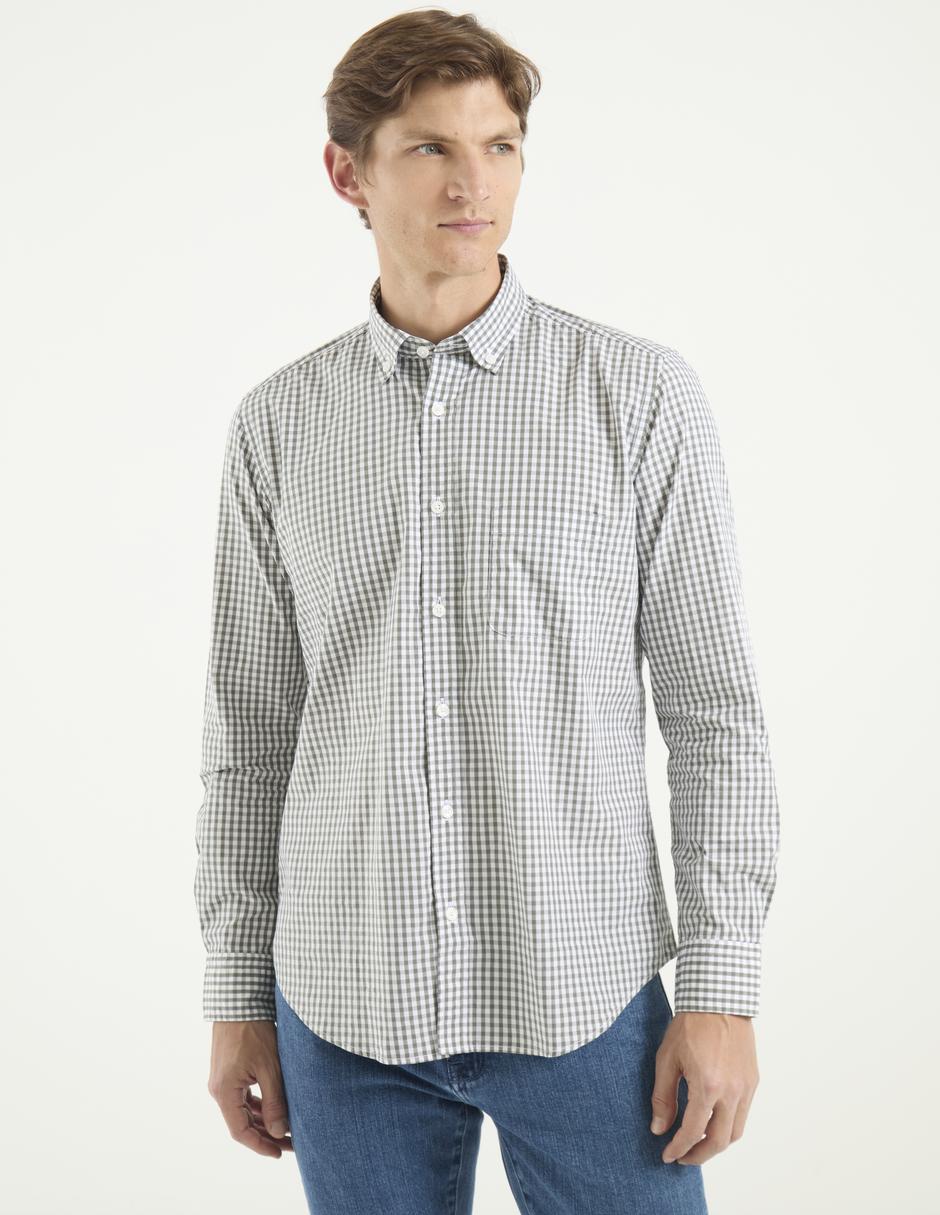Camisa casual Scappino de algodón manga larga para hombre