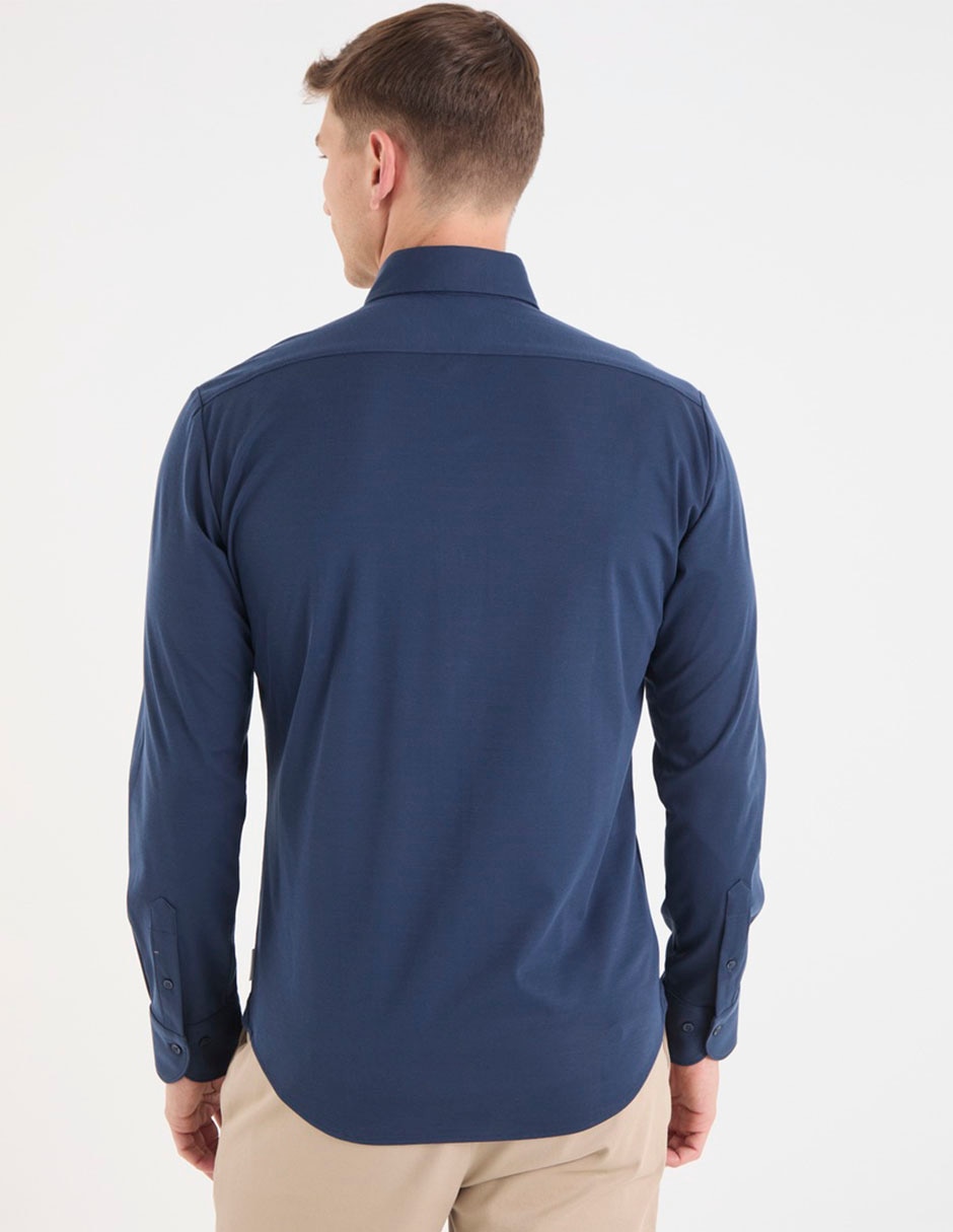 Camisa casual Scappino de algodón manga larga para hombre