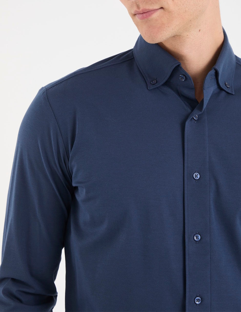 Camisa casual Scappino de algodón manga larga para hombre