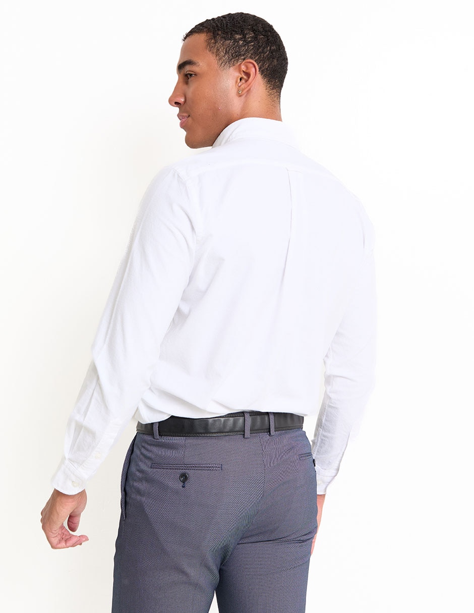 Camisa casual de algodón manga larga para hombre 2