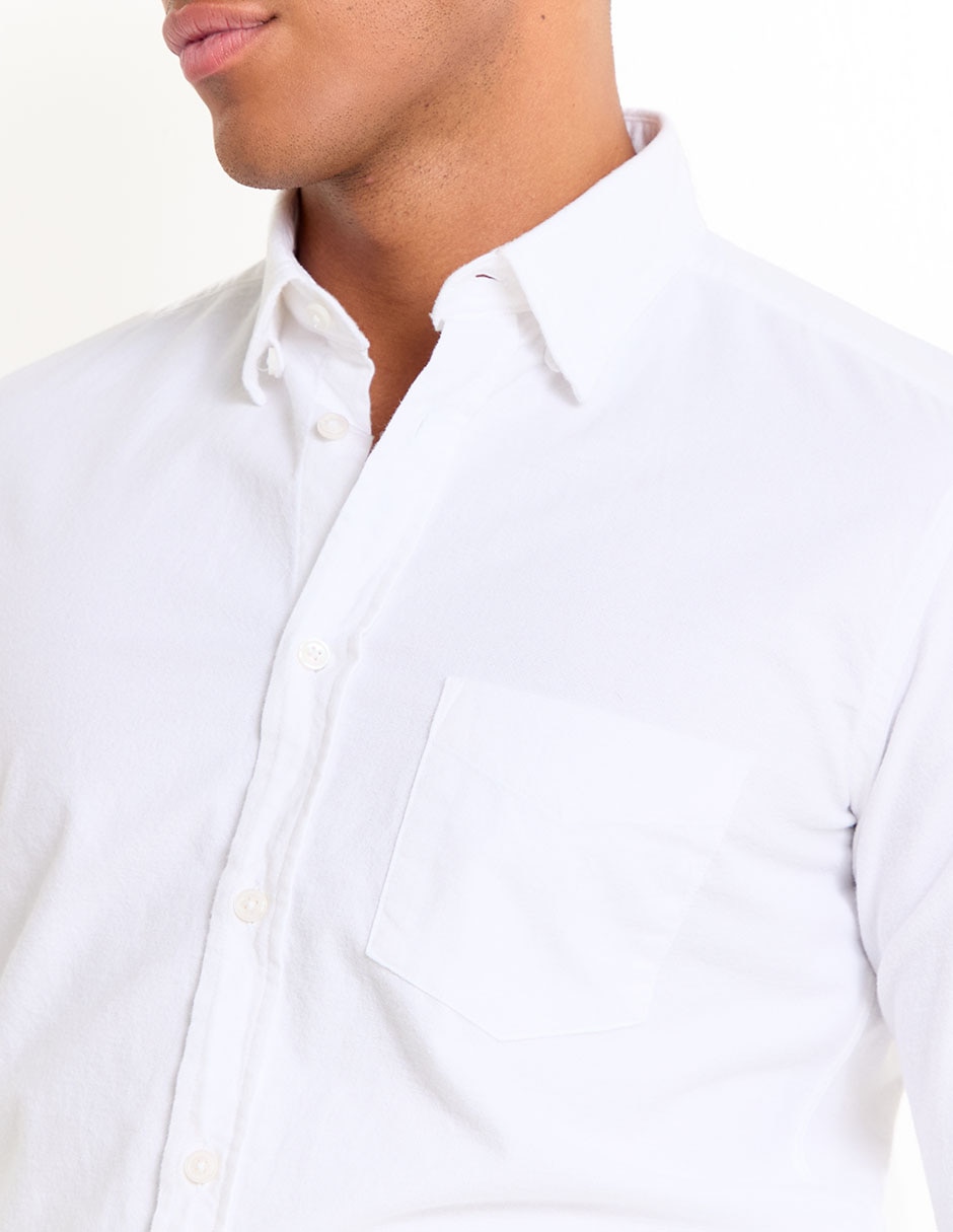 Camisa casual de algodón manga larga para hombre 4