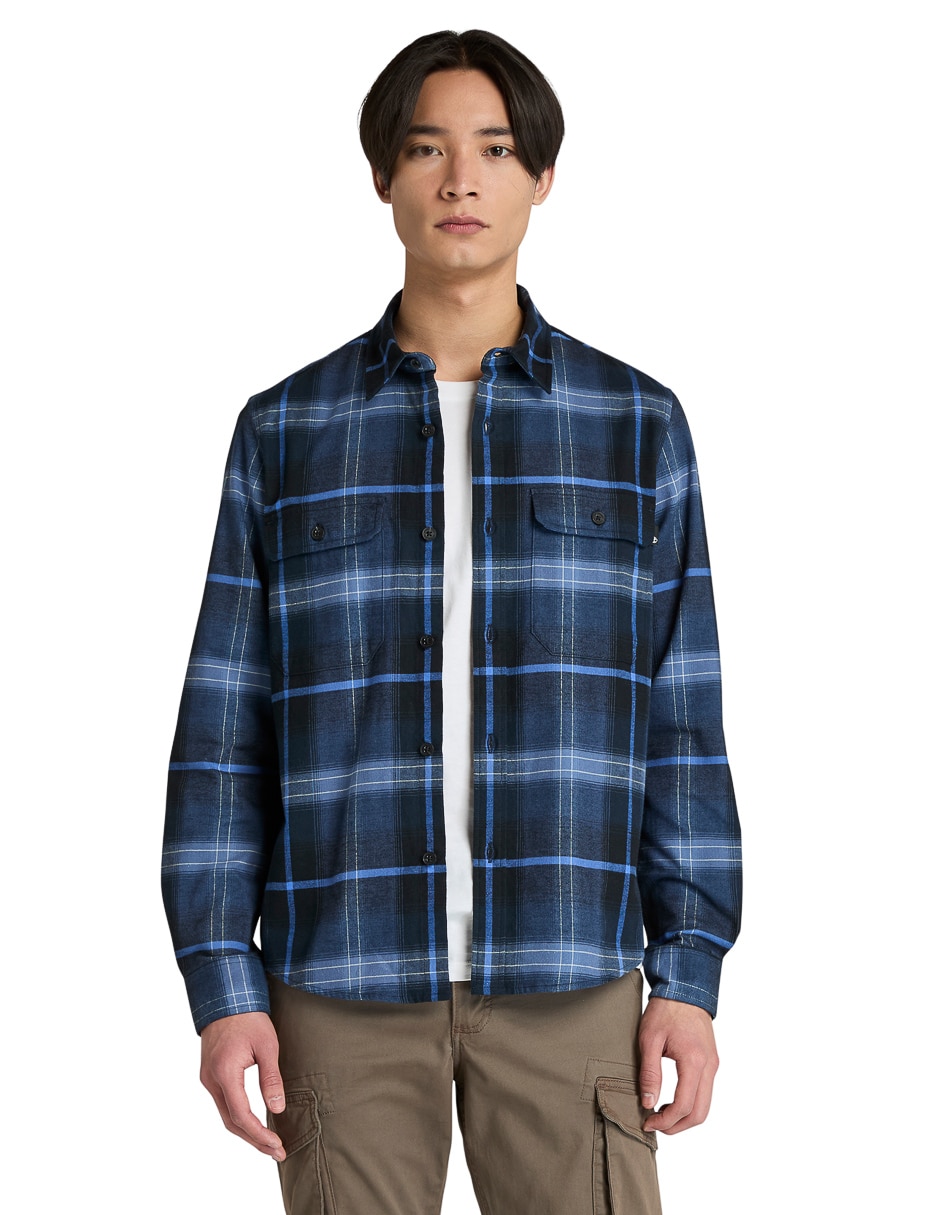 Camisa casual de algodón manga larga para hombre Camisa casual de algodón manga larga para hombre