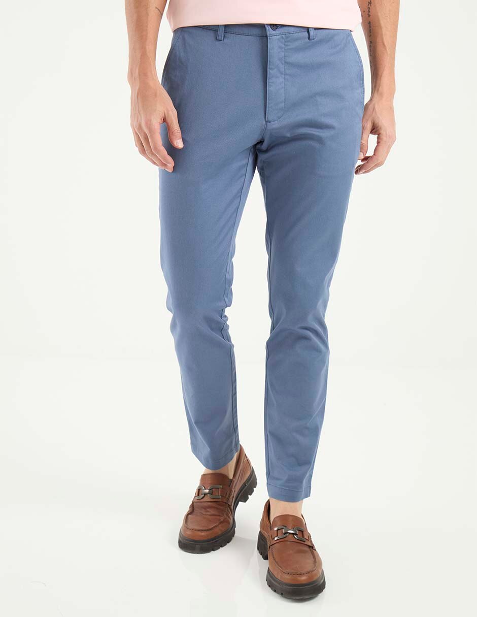 Pantalón chino slim de algodón para hombre