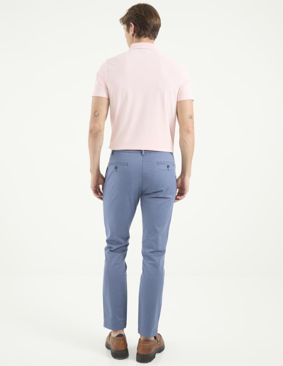 Pantalón chino slim de algodón para hombre 2