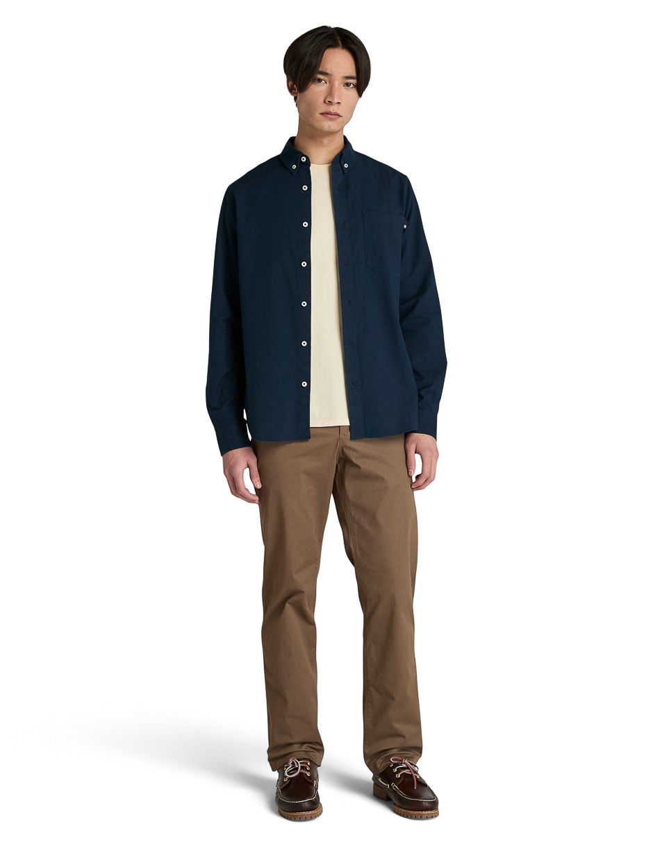 Pantalón regular de algodón para hombre 4