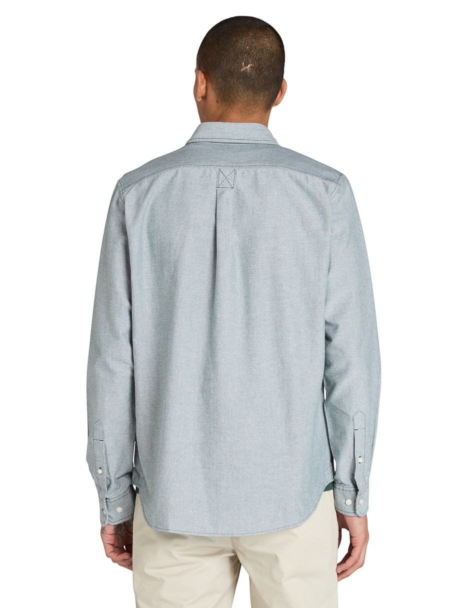 Camisa casual de algodón manga larga para hombre 3