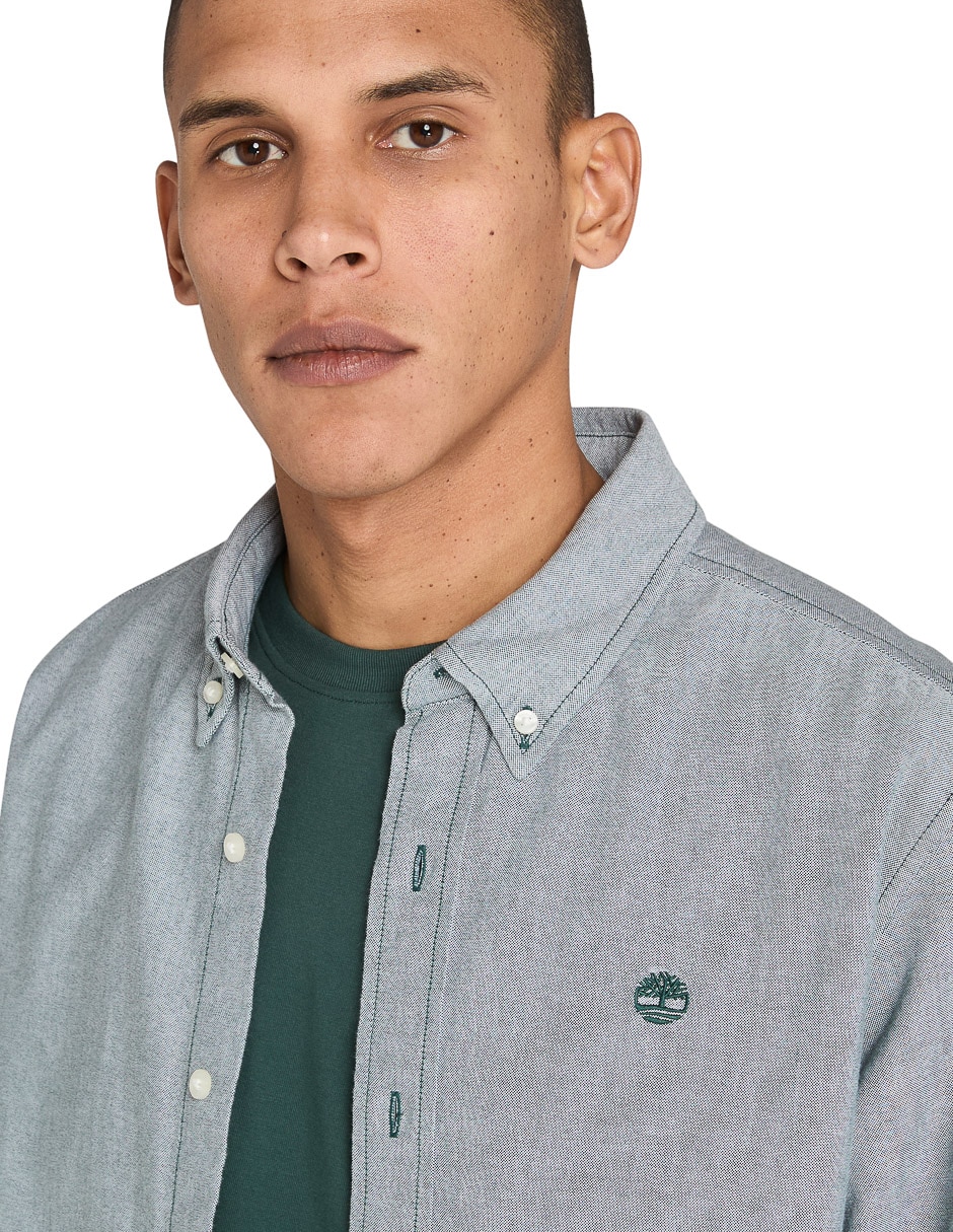 Camisa casual de algodón manga larga para hombre 5