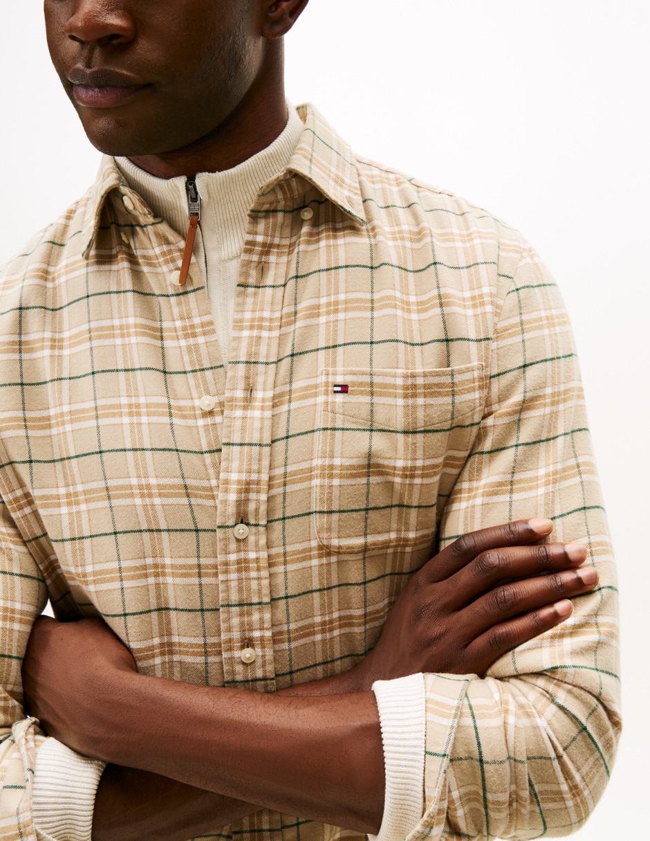 Camisa casual de algodón manga larga para hombre 2