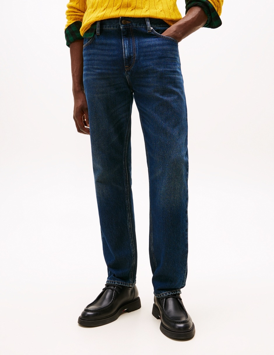 Jeans straight MW040363-1bn para hombre 4